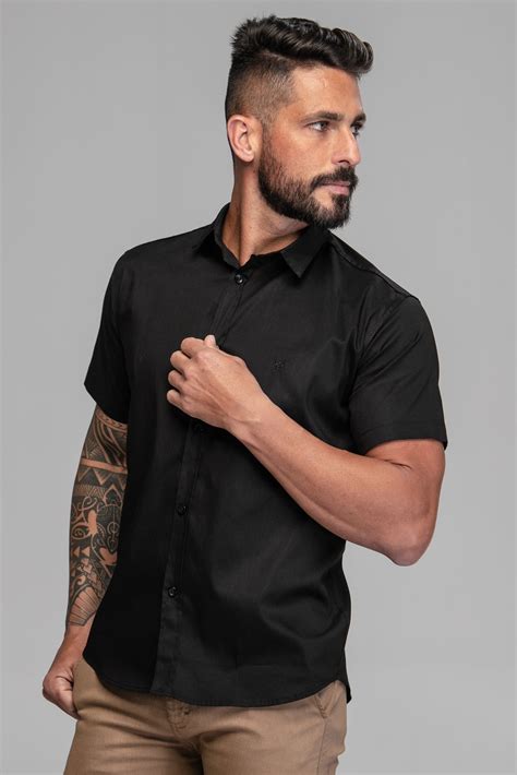 camisa de viscose masculina manga curta|Camisa Masculina Manga Curta De Viscose .